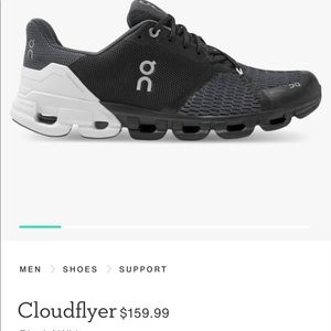 On Cloudflyer men’s shoes black/white size 12.5